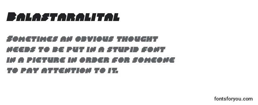 Balastaralital Font
