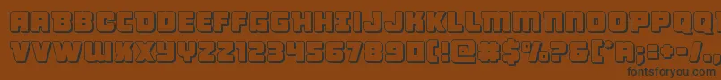 Шрифт Victorycomics3D – чёрные шрифты на коричневом фоне