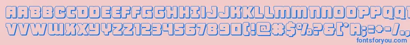 Victorycomics3D Font – Blue Fonts on Pink Background