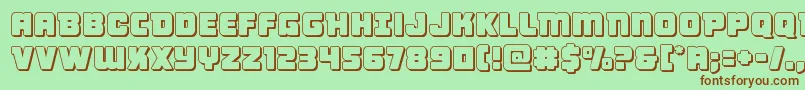 Victorycomics3D Font – Brown Fonts on Green Background