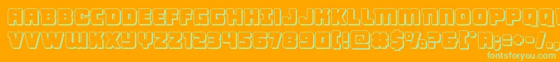 Victorycomics3D Font – Green Fonts on Orange Background