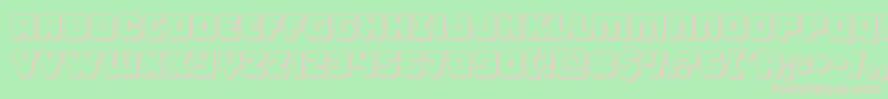 Victorycomics3D-fontti – vaaleanpunaiset fontit vihreällä taustalla
