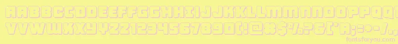 Victorycomics3D-Schriftart – Rosa Schriften auf gelbem Hintergrund