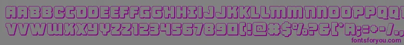 Victorycomics3D Font – Purple Fonts on Gray Background