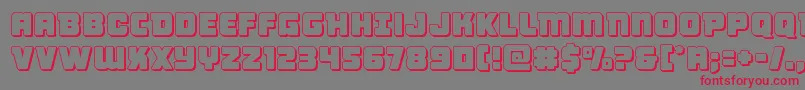Victorycomics3D-Schriftart – Rote Schriften auf grauem Hintergrund