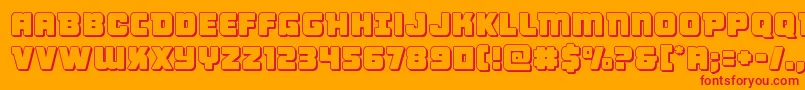 Victorycomics3D Font – Red Fonts on Orange Background