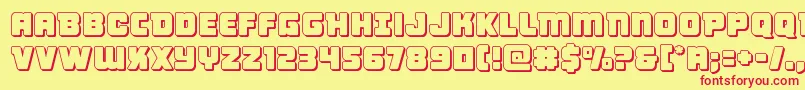 Шрифт Victorycomics3D – красные шрифты на жёлтом фоне