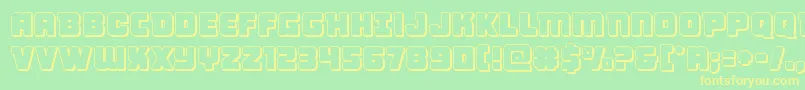 Victorycomics3D Font – Yellow Fonts on Green Background