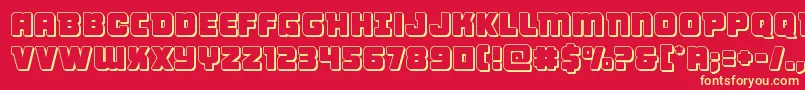 Victorycomics3D Font – Yellow Fonts on Red Background