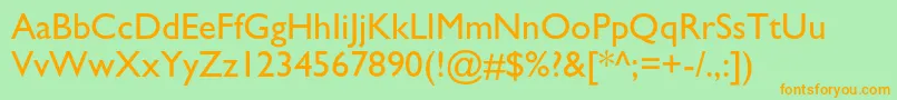 Galsc Font – Orange Fonts on Green Background