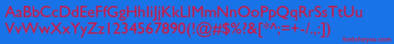 Galsc Font – Red Fonts on Blue Background