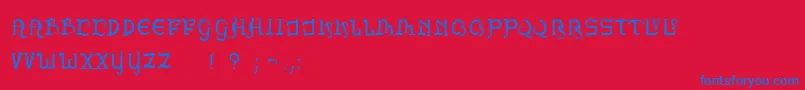 Piratesdrake Font – Blue Fonts on Red Background