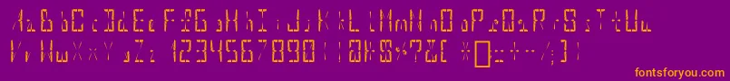 HypernovaDisplay Font – Orange Fonts on Purple Background