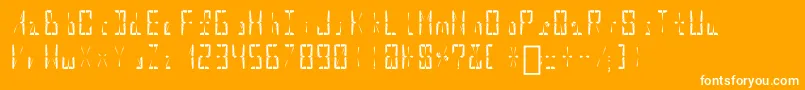 HypernovaDisplay-Schriftart – Weiße Schriften auf orangefarbenem Hintergrund