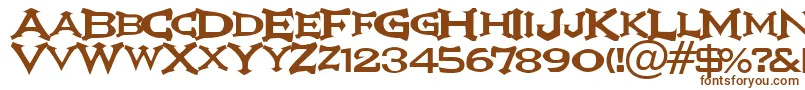 Ikarv-fontti – ruskeat fontit valkoisella taustalla