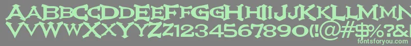 Ikarv Font – Green Fonts on Gray Background