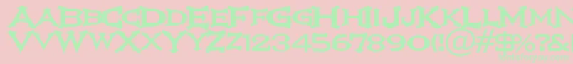 Ikarv Font – Green Fonts on Pink Background