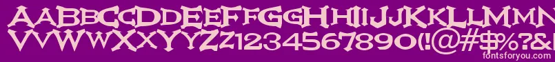 Ikarv Font – Pink Fonts on Purple Background