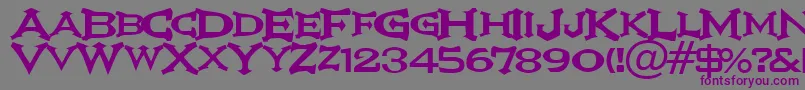 Ikarv-fontti – violetit fontit harmaalla taustalla