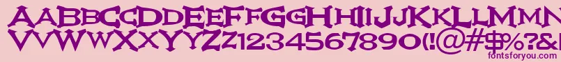 Ikarv Font – Purple Fonts on Pink Background