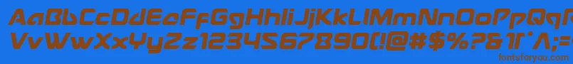 Usangelsemital Font – Brown Fonts on Blue Background