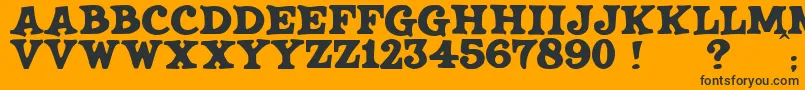 JmhSaloon Font – Black Fonts on Orange Background