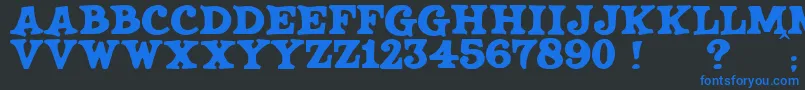 JmhSaloon Font – Blue Fonts on Black Background