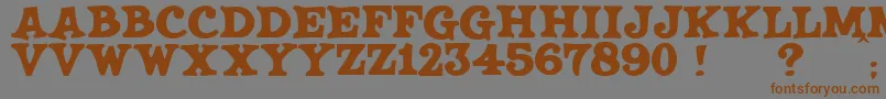 JmhSaloon Font – Brown Fonts on Gray Background