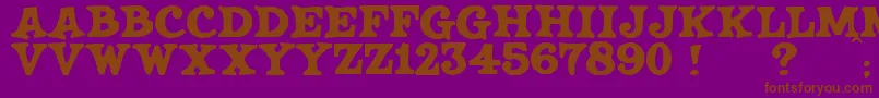 JmhSaloon Font – Brown Fonts on Purple Background