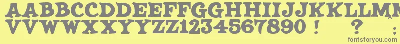 JmhSaloon Font – Gray Fonts on Yellow Background