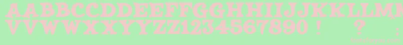 JmhSaloon Font – Pink Fonts on Green Background