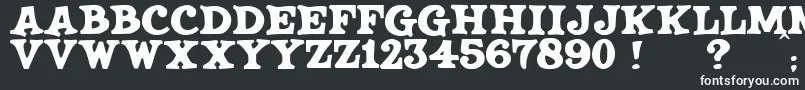 JmhSaloon-fontti – valkoiset fontit mustalla taustalla