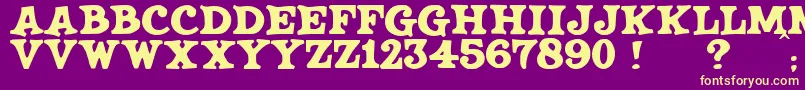 JmhSaloon Font – Yellow Fonts on Purple Background