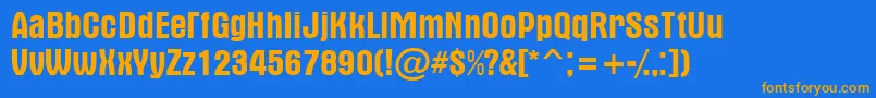 AAlterna Font – Orange Fonts on Blue Background