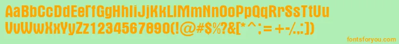 AAlterna Font – Orange Fonts on Green Background