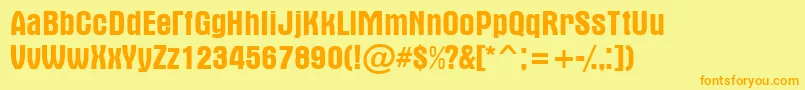 AAlterna Font – Orange Fonts on Yellow Background