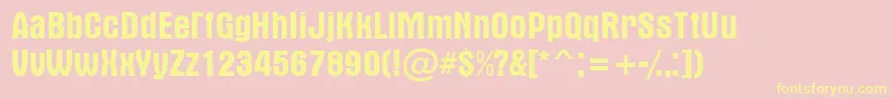 AAlterna Font – Yellow Fonts on Pink Background