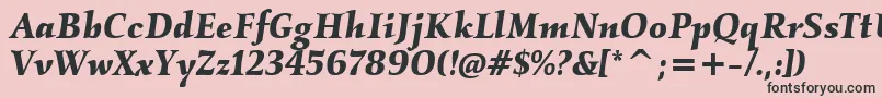 KallositcTtBolditalic Font – Black Fonts on Pink Background