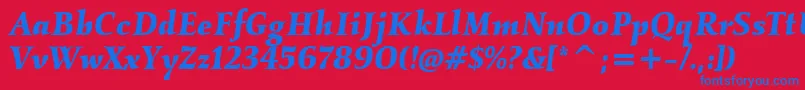 KallositcTtBolditalic Font – Blue Fonts on Red Background