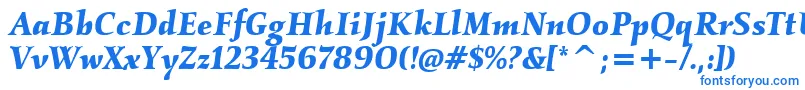 KallositcTtBolditalic Font – Blue Fonts on White Background