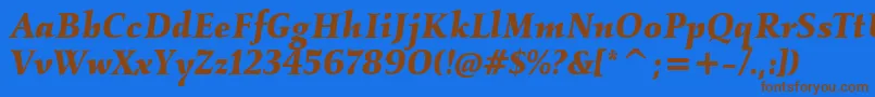 KallositcTtBolditalic Font – Brown Fonts on Blue Background