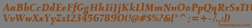 KallositcTtBolditalic Font – Brown Fonts on Gray Background