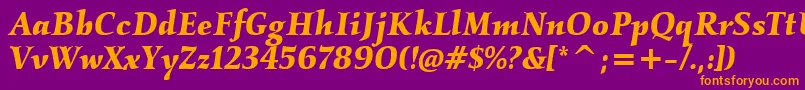 fuente KallositcTtBolditalic – Fuentes Naranjas Sobre Fondo Morado
