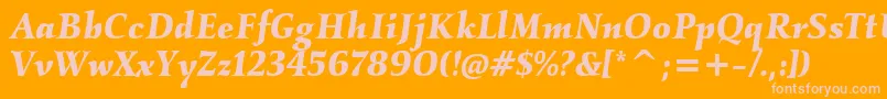 KallositcTtBolditalic Font – Pink Fonts on Orange Background