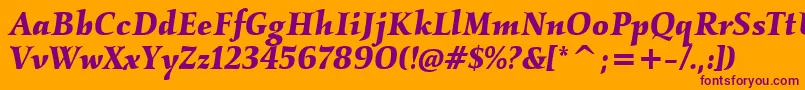 KallositcTtBolditalic Font – Purple Fonts on Orange Background
