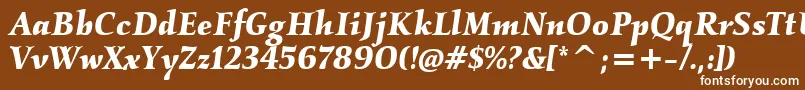 KallositcTtBolditalic Font – White Fonts on Brown Background