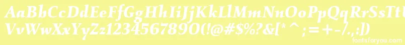 KallositcTtBolditalic Font – White Fonts on Yellow Background