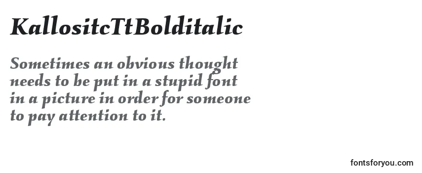 KallositcTtBolditalic Font