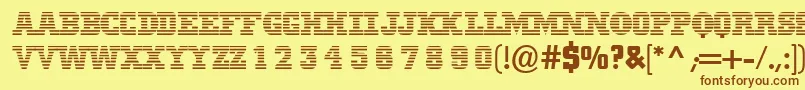 Meninblue Font – Brown Fonts on Yellow Background