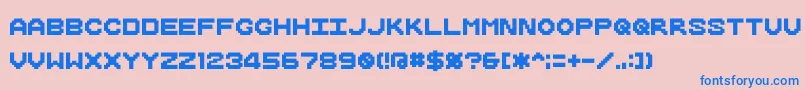 Fonte CubecavernMemesbruh03 – fontes azuis em um fundo rosa